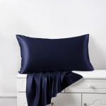 Navy Silk Pillowcases for Sale