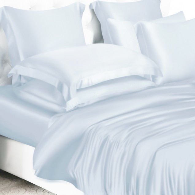 Alice Blue 22 Momme Mulberry Silk Duvet Cover for Sale Alice Blue 22 Momme Mulberry Silk Duvet Cover for Sale
