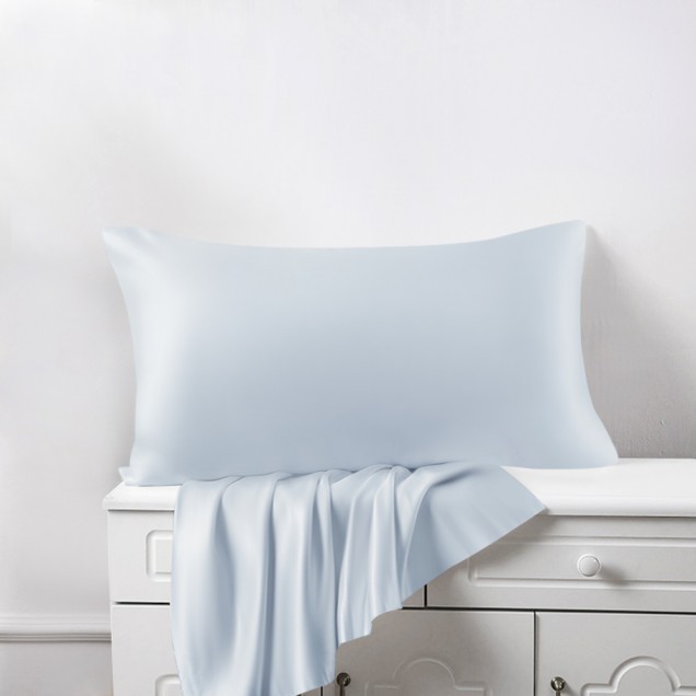 Alice Blue Envelope 22 Momme Mulberry Silk Pillowcase for Sale Alice Blue Envelope 22 Momme Mulberry Silk Pillowcase for Sale