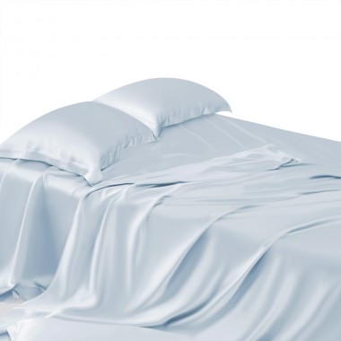 Alice Blue 22 Momme Mulberry Silk Sheet Set for Sale