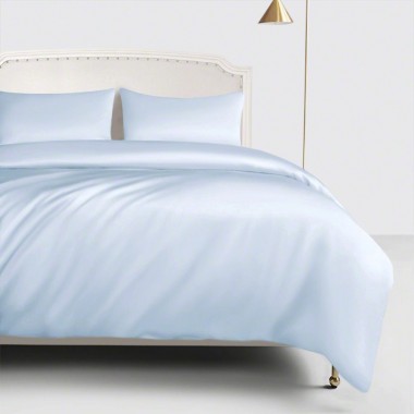 Baby Blue 22 Momme Mulberry Silk Duvet Cover for Sale