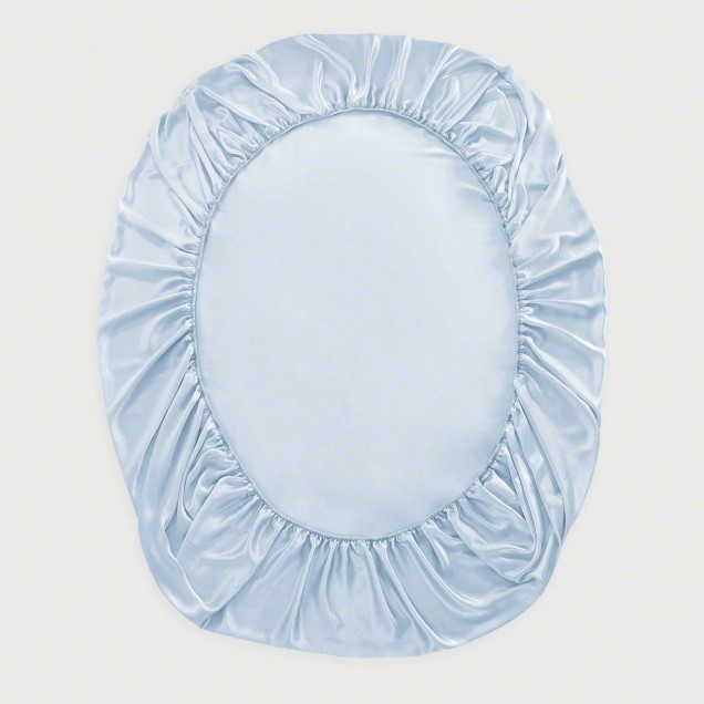 Baby Blue 22 Momme Mulberry Silk Fitted Sheet for Sale Baby Blue 22 Momme Mulberry Silk Fitted Sheet for Sale