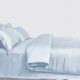 Baby Blue 3 PCS 22 Momme Mulberry Silk Duvet Cover Set for Sale Baby Blue 3 PCS 22 Momme Mulberry Silk Duvet Cover Set for Sale