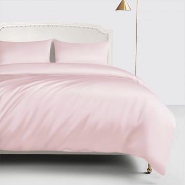 Baby Pink 22 Momme Mulberry Silk Duvet Cover for Sale