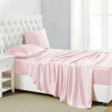 Baby Pink 22 Momme Mulberry Silk Sheet Set for Sale