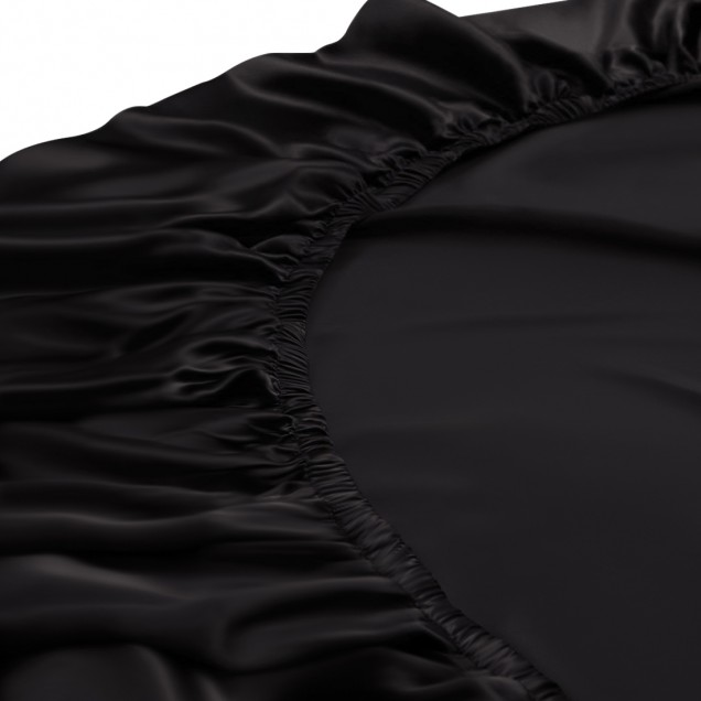 Black 22 Momme Mulberry Silk Fitted Sheet for Sale Black 22 Momme Mulberry Silk Fitted Sheet for Sale
