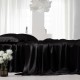 Black 22 Momme Mulberry Silk Flat Sheet for Sale Black 22 Momme Mulberry Silk Flat Sheet for Sale