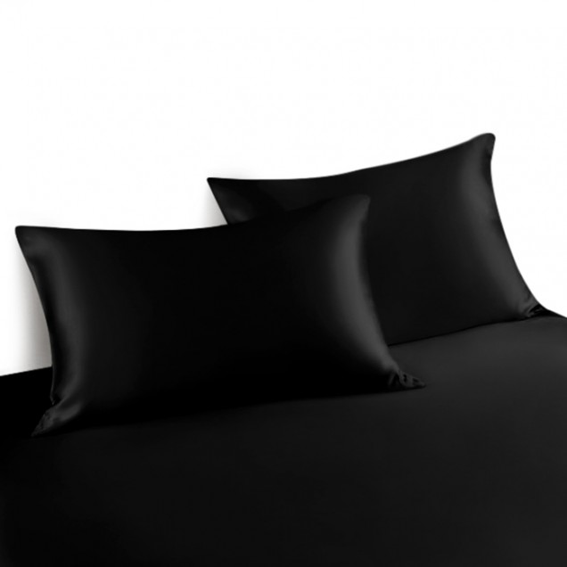 Black Envelope 22 Momme Mulberry Silk Pillowcase for Sale Black Envelope 22 Momme Mulberry Silk Pillowcase for Sale
