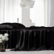 Black 22 Momme Mulberry Silk Sheet Set for Sale Black 22 Momme Mulberry Silk Sheet Set for Sale
