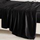 Black 22 Momme Mulberry Silk Sheet Set for Sale Black 22 Momme Mulberry Silk Sheet Set for Sale