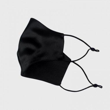 Black Double-Sided 22 Momme Silk Face Mask for Sale
