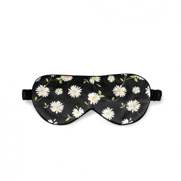 Black Flower Silk Sleep Mask for Sale Black Flower Silk Sleep Mask for Sale