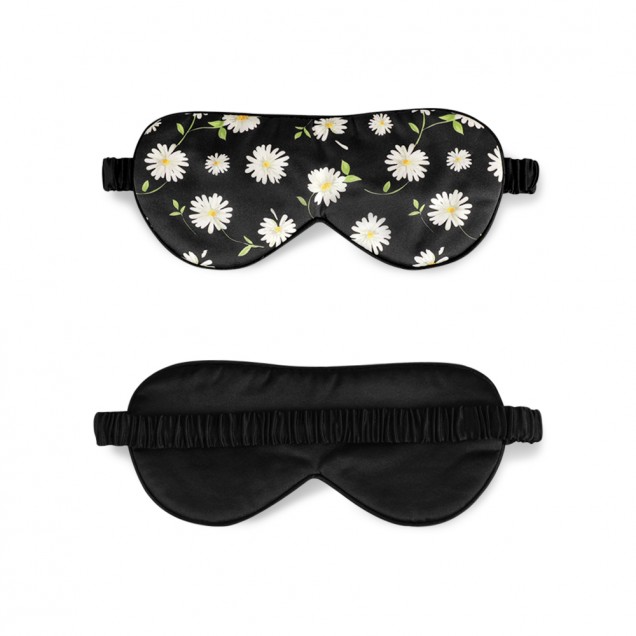 Black Flower Silk Sleep Mask for Sale Black Flower Silk Sleep Mask for Sale