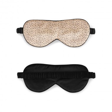 Black & Gold Silk Sleep Mask for Sale
