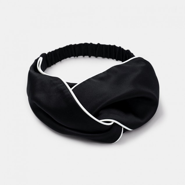 Black & Ivory Silk Headband for Sale Black & Ivory Silk Headband for Sale