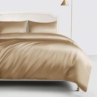 Cappuccino 22 Momme Mulberry Silk Duvet Cover for Sale