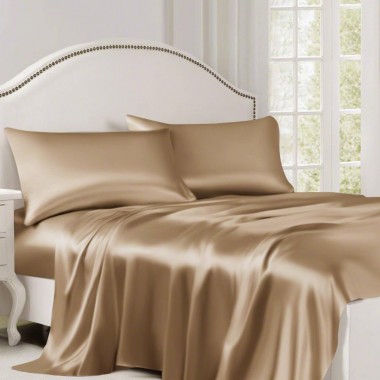 Cappuccino 22 Momme Mulberry Silk Flat Sheet for Sale