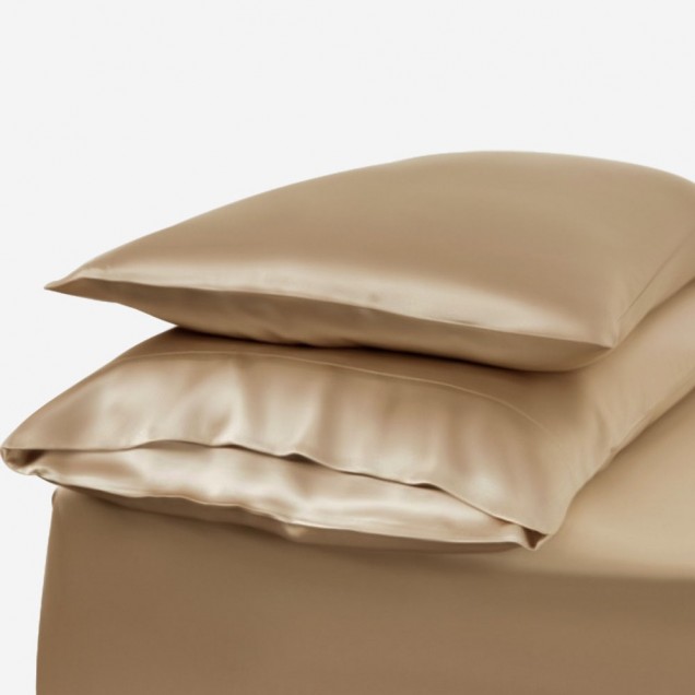 Cappuccino Envelope 22 Momme Mulberry Silk Pillowcase for Sale Cappuccino Envelope 22 Momme Mulberry Silk Pillowcase for Sale