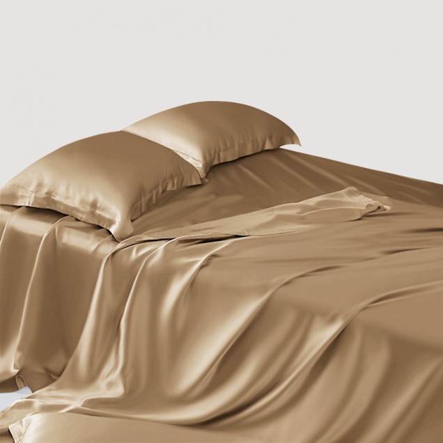 Cappuccino 22 Momme Mulberry Silk Sheet Set for Sale Cappuccino 22 Momme Mulberry Silk Sheet Set for Sale