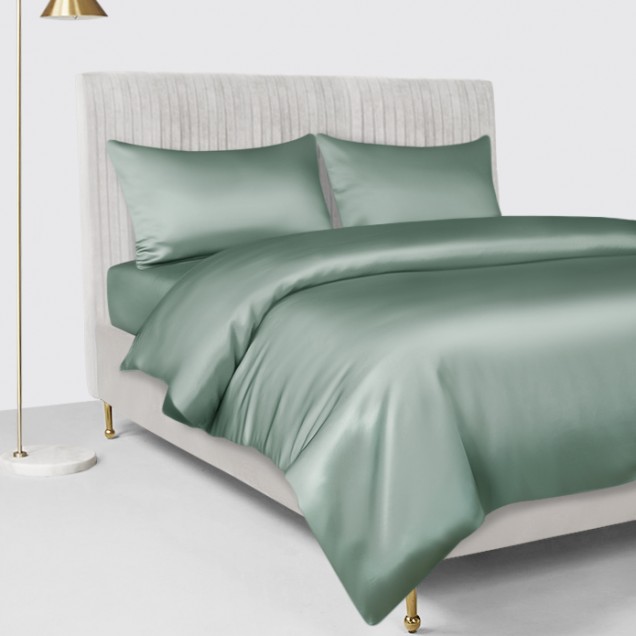 Celadon Green 22 Momme Mulberry Silk Duvet Cover for Sale Celadon Green 22 Momme Mulberry Silk Duvet Cover for Sale