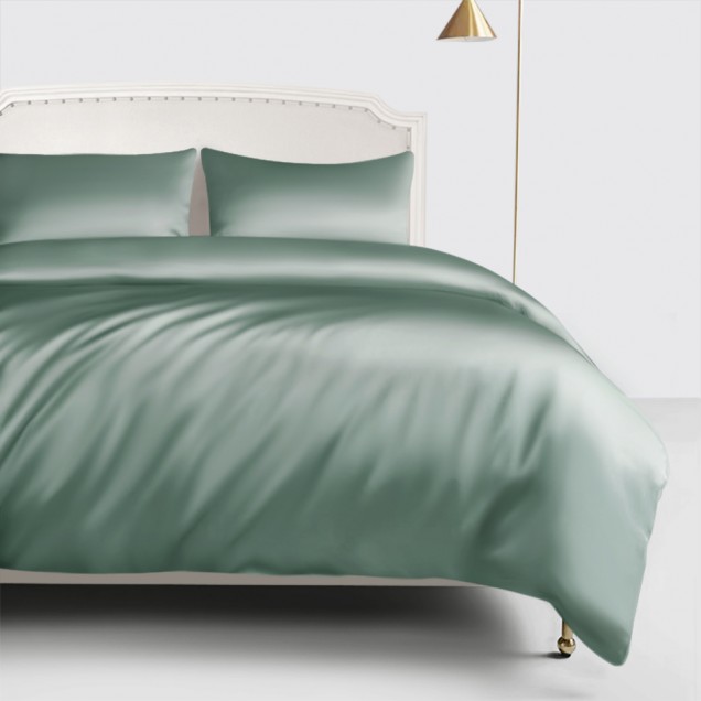 Celadon Green 22 Momme Mulberry Silk Duvet Cover for Sale Celadon Green 22 Momme Mulberry Silk Duvet Cover for Sale