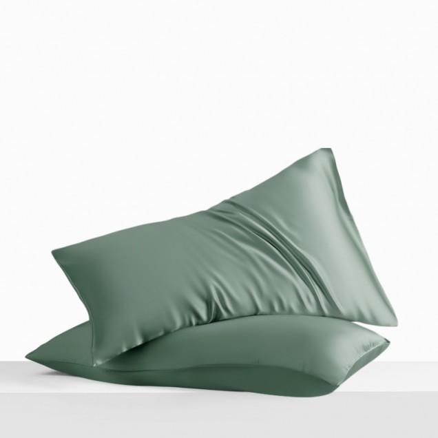 Celadon Green Envelope 22 Momme Mulberry Silk Pillowcase for Sale