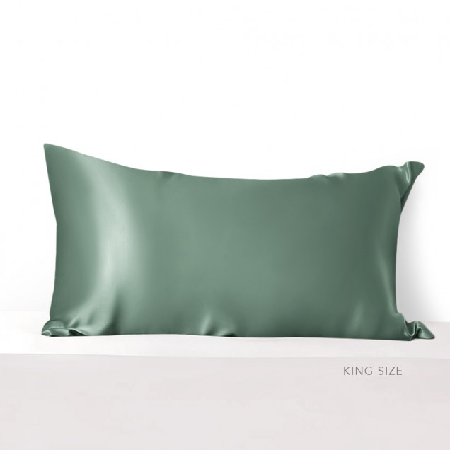 Celadon Green Envelope 22 Momme Mulberry Silk Pillowcase for Sale