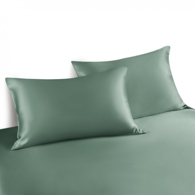 Celadon Green Envelope 22 Momme Mulberry Silk Pillowcase for Sale