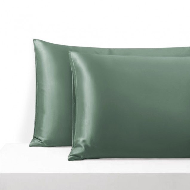 Celadon Green Envelope 22 Momme Mulberry Silk Pillowcase for Sale