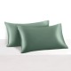 Celadon Green 22 Momme Mulberry Silk Pillowcase with Hidden Zipper for Sale Celadon Green 22 Momme Mulberry Silk Pillowcase with Hidden Zipper for Sale