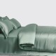 Celadon Green 3 PCS 22 Momme Mulberry Silk Duvet Cover Set for Sale Celadon Green 3 PCS 22 Momme Mulberry Silk Duvet Cover Set for Sale