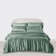 Celadon Green 3 PCS 22 Momme Mulberry Silk Duvet Cover Set for Sale Celadon Green 3 PCS 22 Momme Mulberry Silk Duvet Cover Set for Sale