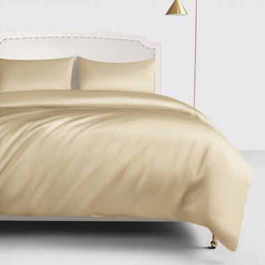 Champagne 22 Momme Mulberry Silk Duvet Cover for Sale