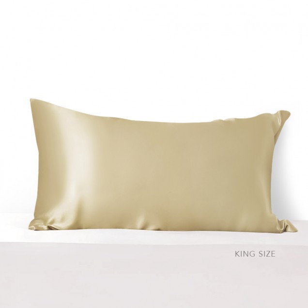 Champagne Envelope 22 Momme Mulberry Silk Pillowcase for Sale Champagne Envelope 22 Momme Mulberry Silk Pillowcase for Sale