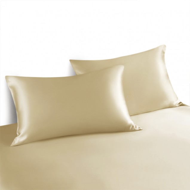 Champagne Envelope 22 Momme Mulberry Silk Pillowcase for Sale Champagne Envelope 22 Momme Mulberry Silk Pillowcase for Sale