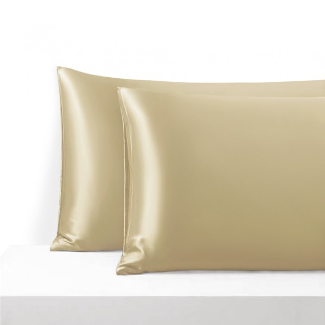 Champagne Envelope 22 Momme Mulberry Silk Pillowcase for Sale Champagne Envelope 22 Momme Mulberry Silk Pillowcase for Sale