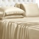 Champagne 22 Momme Mulberry Silk Sheet Set for Sale Champagne 22 Momme Mulberry Silk Sheet Set for Sale