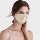 Champagne & White Double-Sided 22 Momme Silk Face Mask for Sale Champagne & White Double-Sided 22 Momme Silk Face Mask for Sale