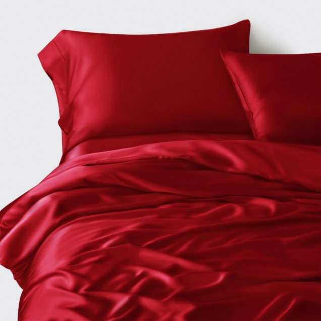 Cherry 3 PCS 22 Momme Mulberry Silk Duvet Cover Set for Sale Cherry 3 PCS 22 Momme Mulberry Silk Duvet Cover Set for Sale