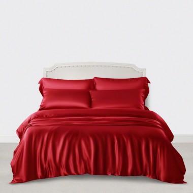 Cherry 3 PCS 22 Momme Mulberry Silk Duvet Cover Set for Sale