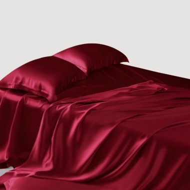 Claret 22 Momme Mulberry Silk Sheet Set for Sale