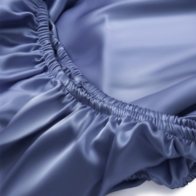 Dark Blue 22 Momme Mulberry Silk Fitted Sheet for Sale Dark Blue 22 Momme Mulberry Silk Fitted Sheet for Sale