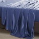 Dark Blue 22 Momme Mulberry Silk Flat Sheet for Sale Dark Blue 22 Momme Mulberry Silk Flat Sheet for Sale