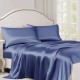 Dark Blue 22 Momme Mulberry Silk Flat Sheet for Sale Dark Blue 22 Momme Mulberry Silk Flat Sheet for Sale