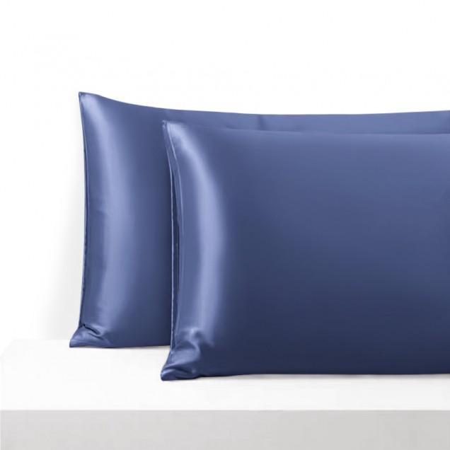 Dark Blue Envelope 22 Momme Mulberry Silk Pillowcase for Sale Dark Blue Envelope 22 Momme Mulberry Silk Pillowcase for Sale