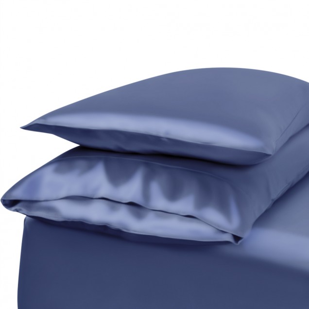 Dark Blue Envelope 22 Momme Mulberry Silk Pillowcase for Sale Dark Blue Envelope 22 Momme Mulberry Silk Pillowcase for Sale