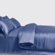 Dark Blue 3 PCS 22 Momme Mulberry Silk Duvet Cover Set for Sale Dark Blue 3 PCS 22 Momme Mulberry Silk Duvet Cover Set for Sale