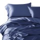 Dark Blue 3 PCS 22 Momme Mulberry Silk Duvet Cover Set for Sale Dark Blue 3 PCS 22 Momme Mulberry Silk Duvet Cover Set for Sale