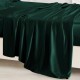 Dark Green 22 Momme Mulberry Silk Flat Sheet for Sale Dark Green 22 Momme Mulberry Silk Flat Sheet for Sale