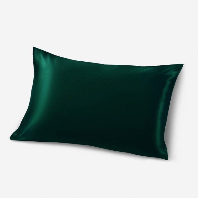 Dark Green Envelope 22 Momme Mulberry Silk Pillowcase for Sale Dark Green Envelope 22 Momme Mulberry Silk Pillowcase for Sale
